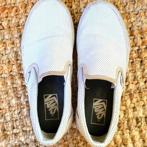 White leather vans size 7.5